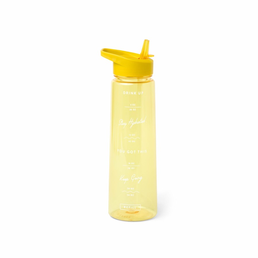 Reusable DesignWorks Ink | Wellness Waterbottle With Tracker 30 Fl Oz. - Chartreuse