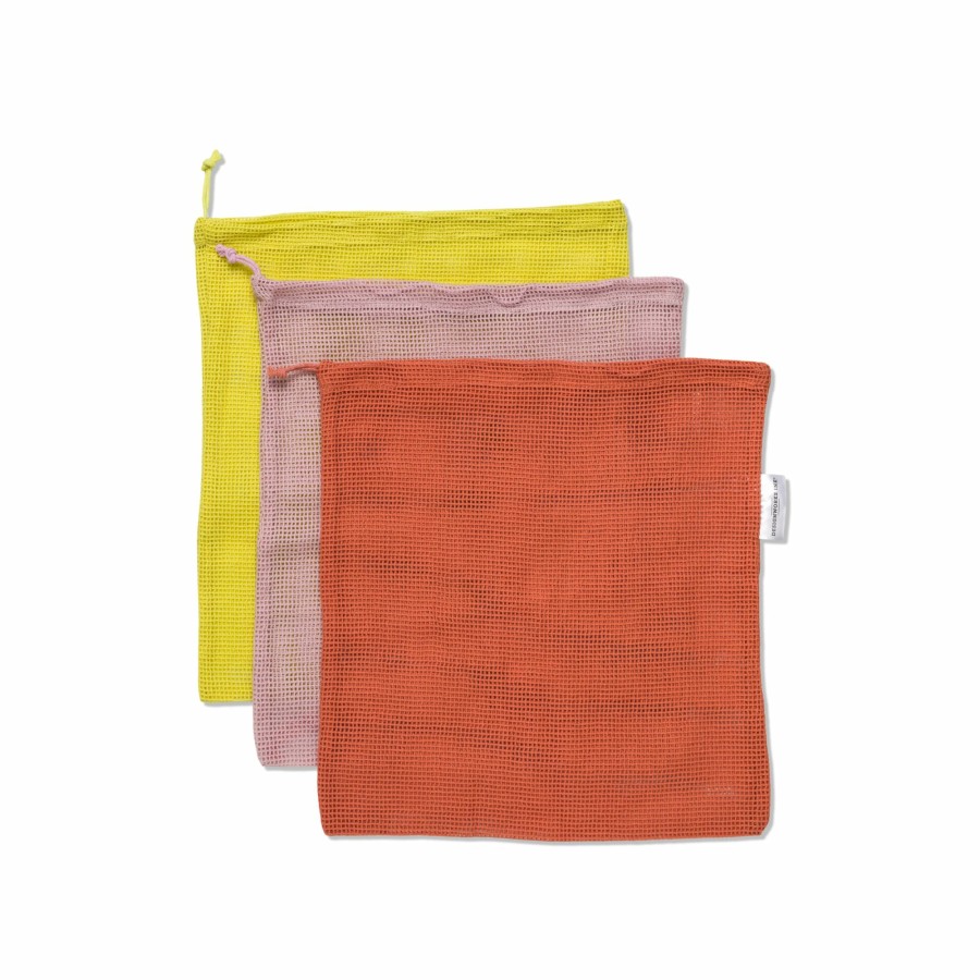 Reusable DesignWorks Ink | Reusable Produce Bags - Ochre, Pink, & Rose