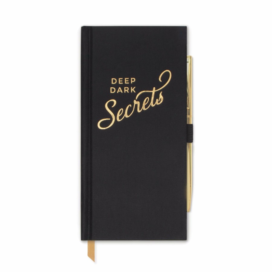 Stationery DesignWorks Ink | Skinny Journal With Pen - "Deep Dark Secrets"