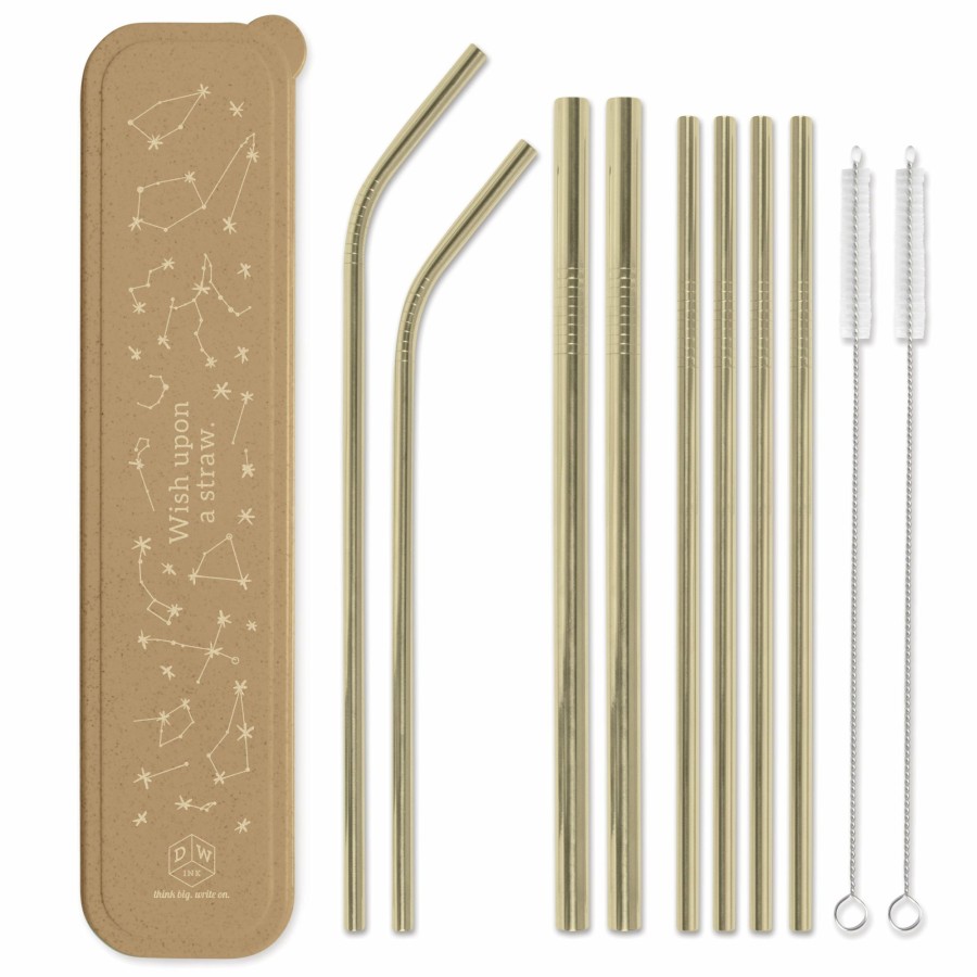 Reusable DesignWorks Ink | Stainless Steel Straw Set - "Wish Upon A Straw"