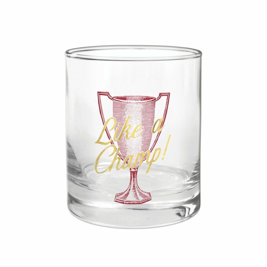 For the Home DesignWorks Ink | Barware Rocks Glass - "Like A Champ!"