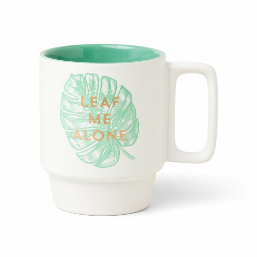 For the Home DesignWorks Ink | Vintage Sass 12 Oz. Mug - "Leaf Me Alone"