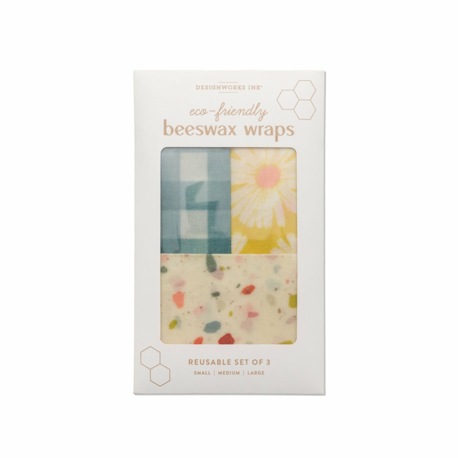 For the Home DesignWorks Ink | Beeswax Wrap Set Of 3 - Retro