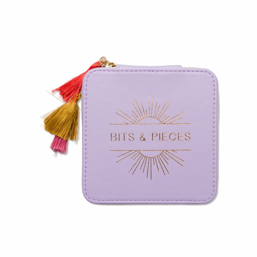 For the Home DesignWorks Ink | Lavender Jewelry Case - "Bits & Pieces"