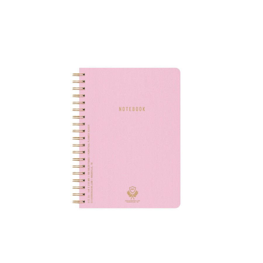 Stationery DesignWorks Ink | Textured Paper Twin Wire Notebook - Medium Lilac