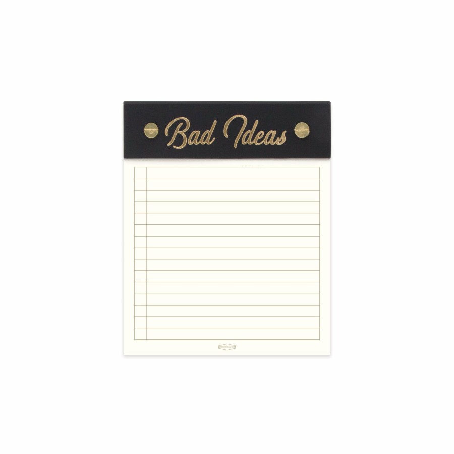 Stationery DesignWorks Ink | Post Bound Notepad With Cloth Header - "Bad Ideas"