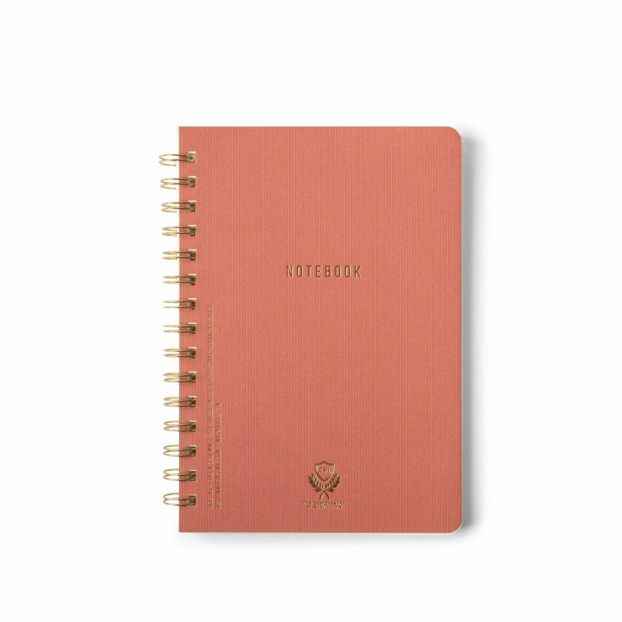 Stationery DesignWorks Ink | Textured Paper Twin Wire Notebook - Medium Terracotta