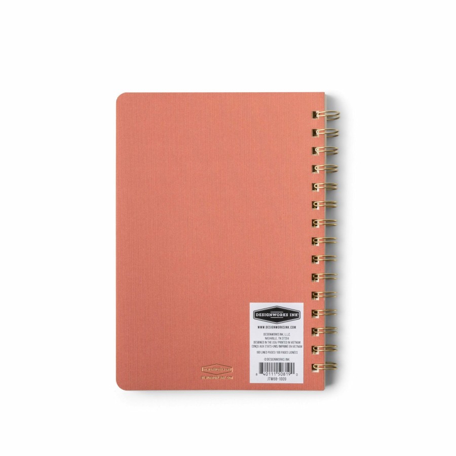 Stationery DesignWorks Ink | Textured Paper Twin Wire Notebook - Medium Terracotta