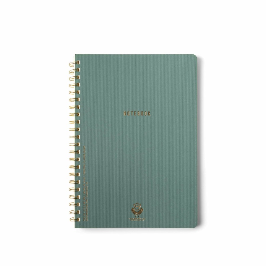 Stationery DesignWorks Ink | Textured Paper Twin Wire Notebook - Large Juniper