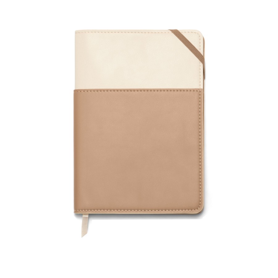 Stationery DesignWorks Ink | Vegan Leather Pocket Journal - Ivory + Oat Milk