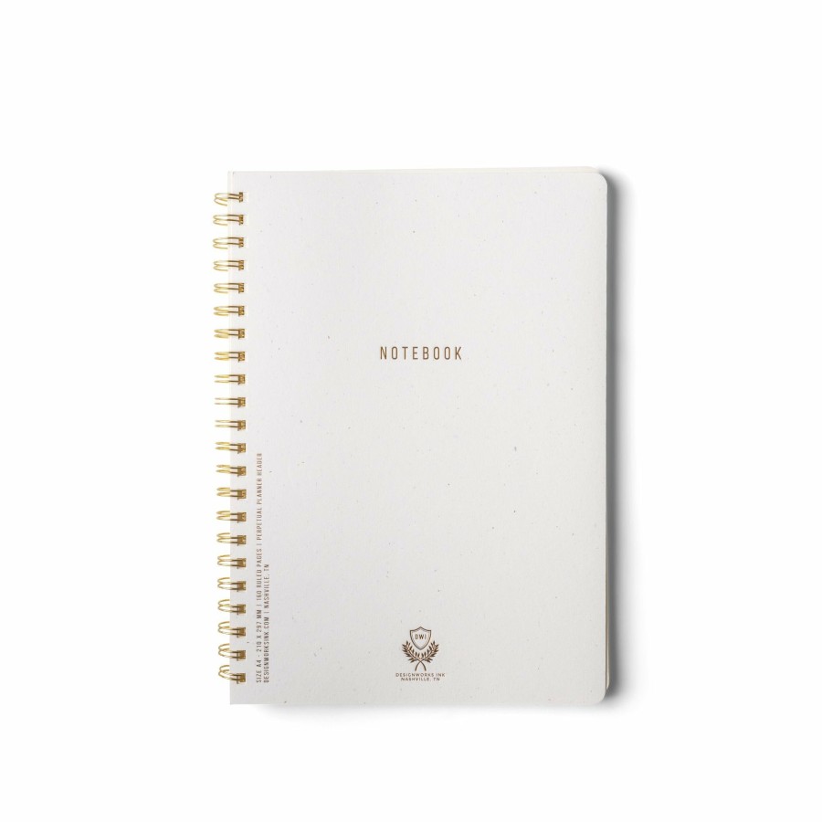 Stationery DesignWorks Ink | Textured Paper Twin Wire Notebook - Large Speckled Ivory