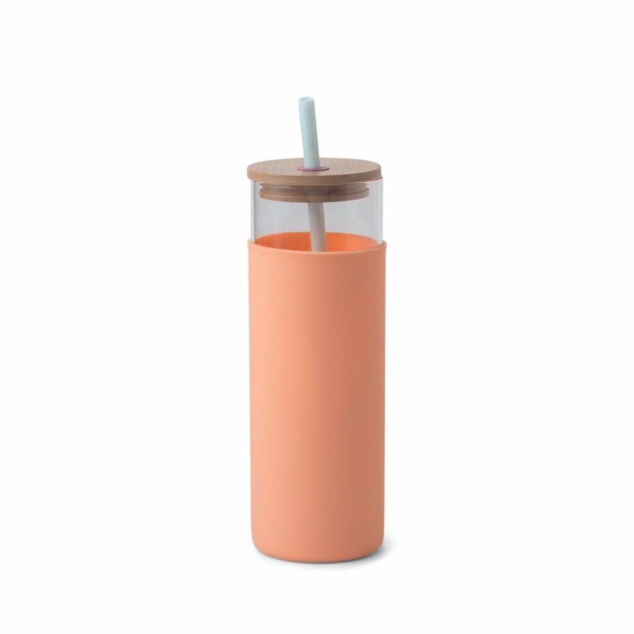 Reusable DesignWorks Ink | Tumbler With Straw - Mint/Peach