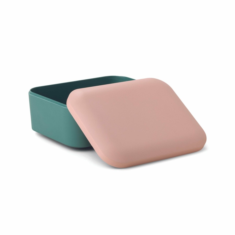 For the Home DesignWorks Ink | Melamine Lunch Box - Peachy/Hunter/Mint