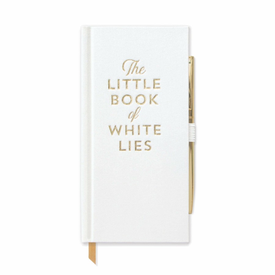 Stationery DesignWorks Ink | Skinny Journal With Pen - "The Little Book Of White Lies"