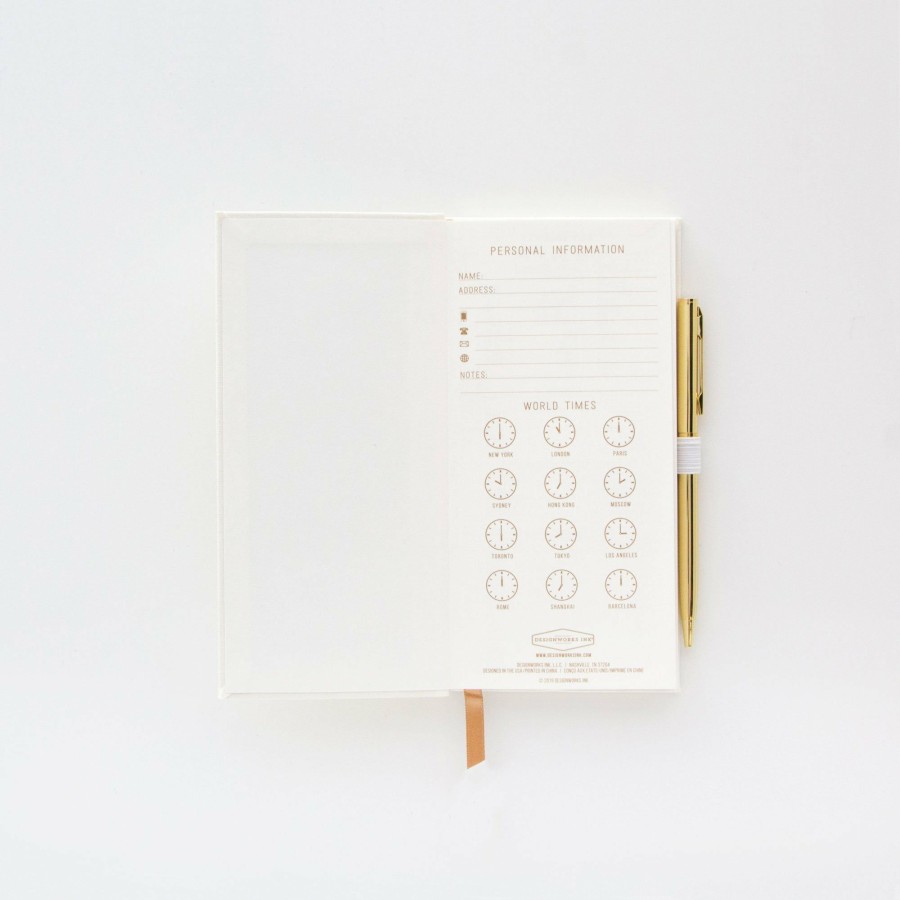 Stationery DesignWorks Ink | Skinny Journal With Pen - "The Little Book Of White Lies"