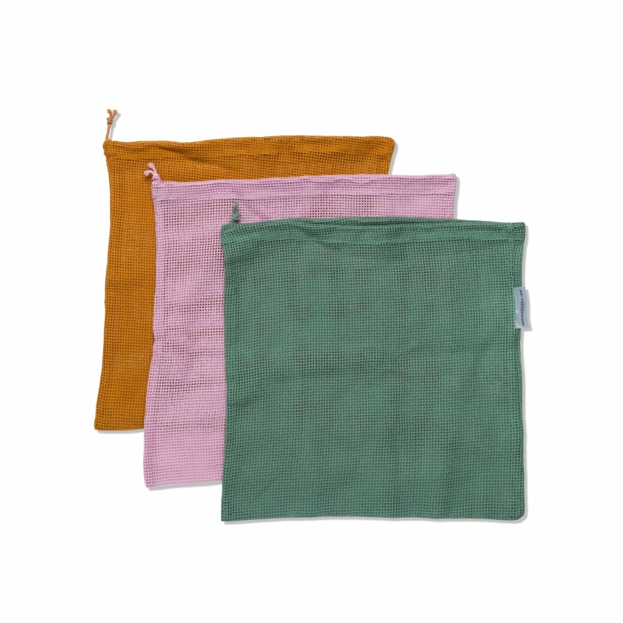 Reusable DesignWorks Ink | Reusable Produce Bags - Rust, Lilac, & Hunter